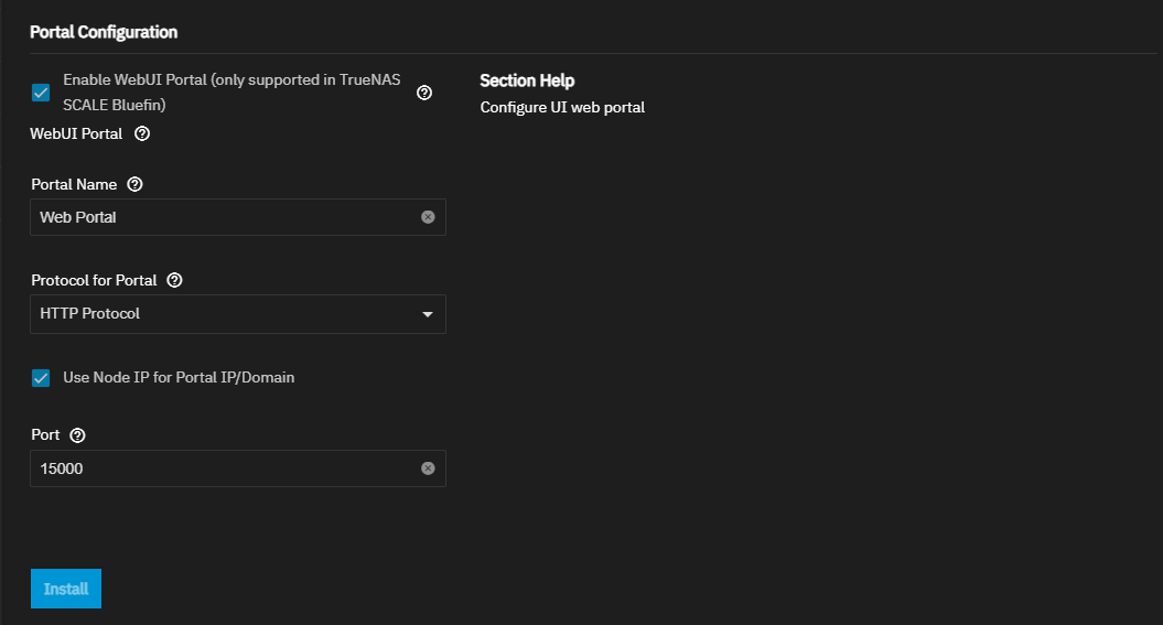 Portal Configuration Settings
