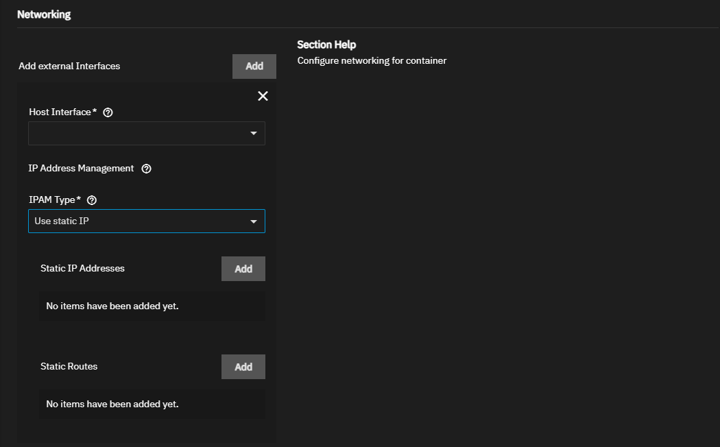 Networking Add External Interfaces