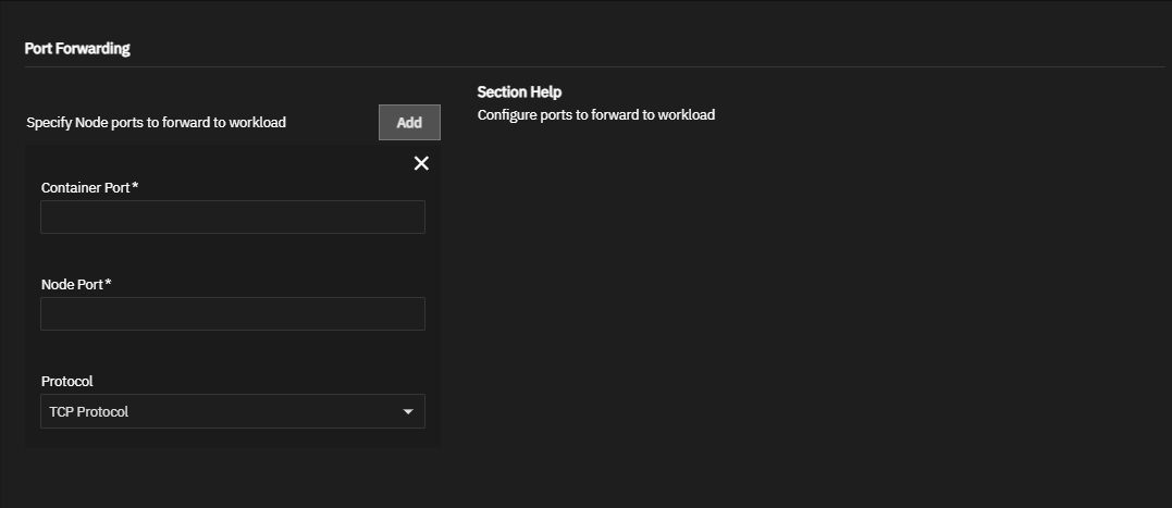 Port Forwarding Settings