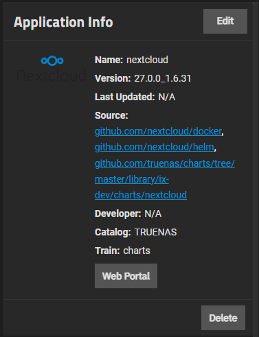 Installed Application Info Widget