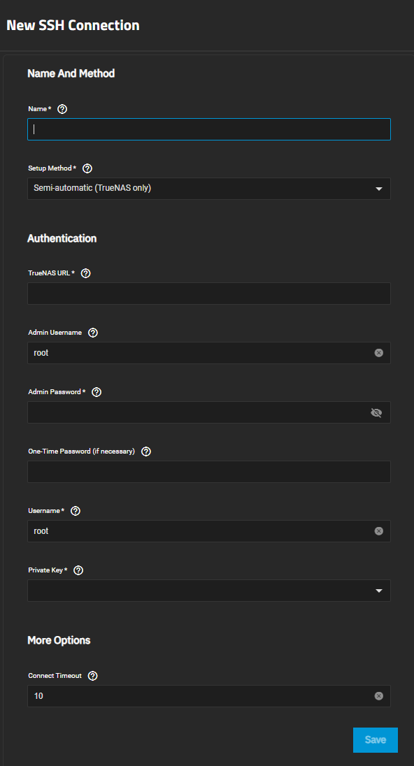 Create SSH Connection