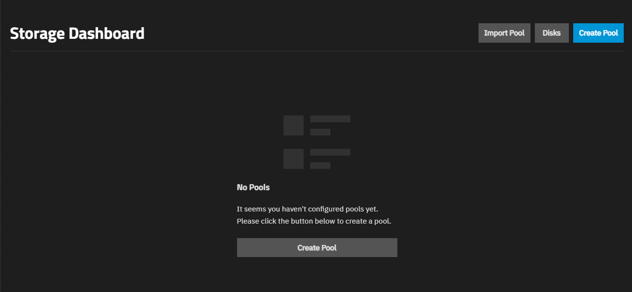 Storage Dashboard without Pools