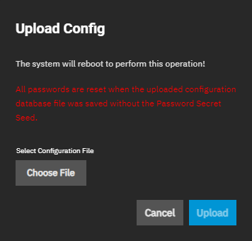 Upload Config