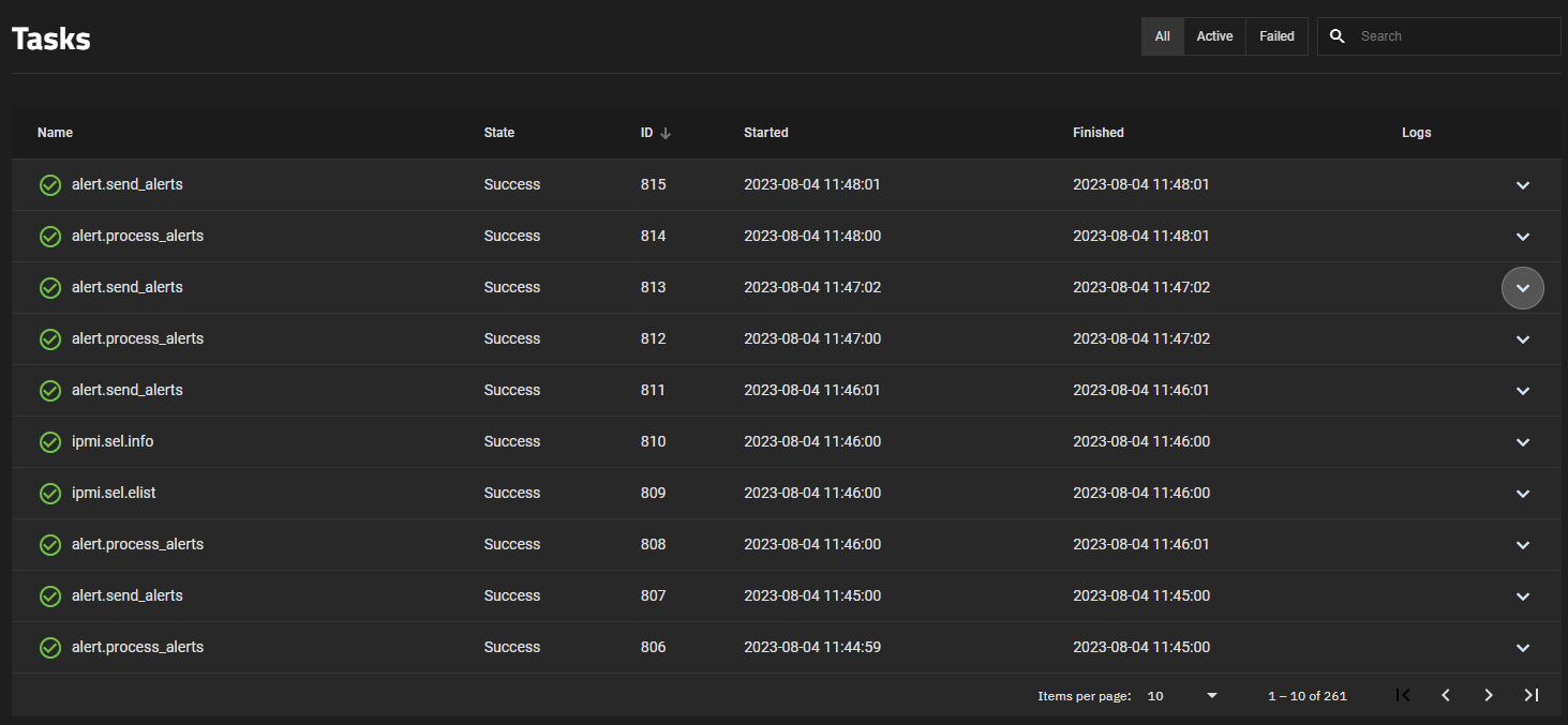 Tasks Screen