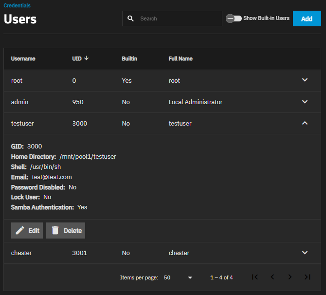 Local User Details