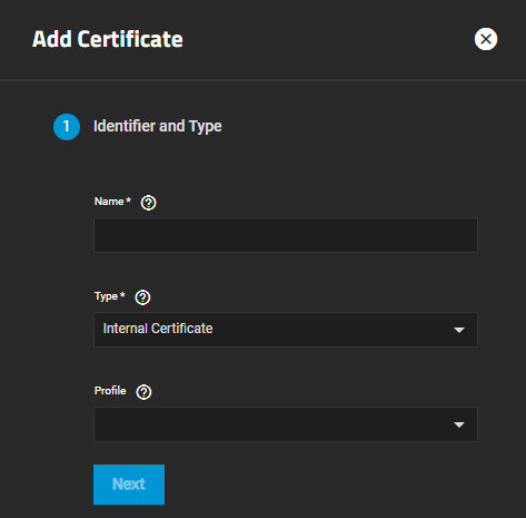 AddCertificateIdentifierAndTypeInternalCert