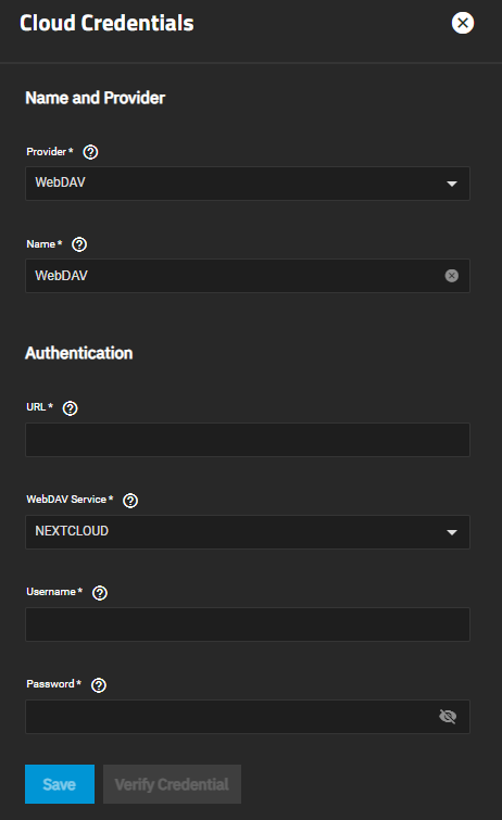 CloudCredentialWebDAVAuthentication