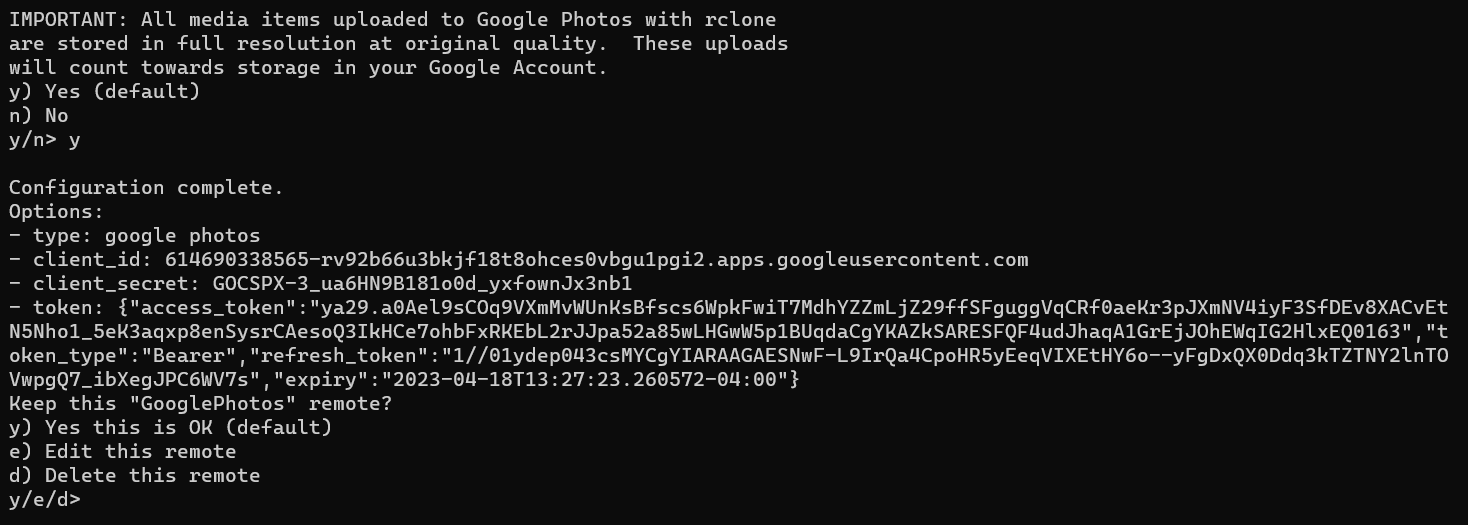 GooglePhotosAPIrcloneConfig3