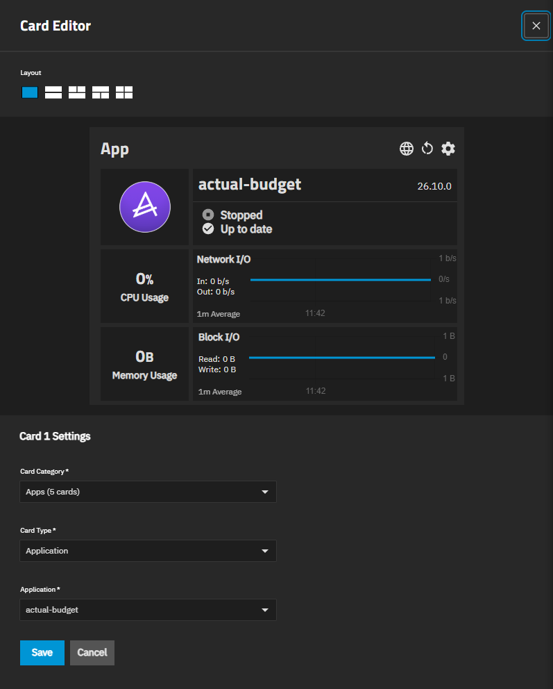 Card Editor for an Application Card Card Editor for an Application Card