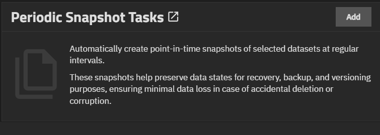 Periodic Snapshot Task Widget without Task
