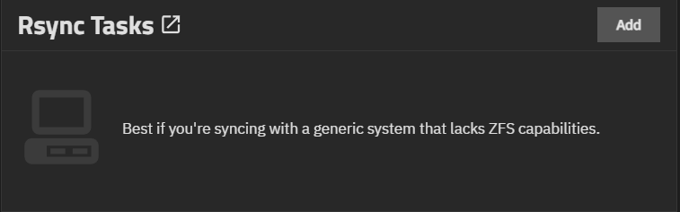 Rsync Task Widget No Task