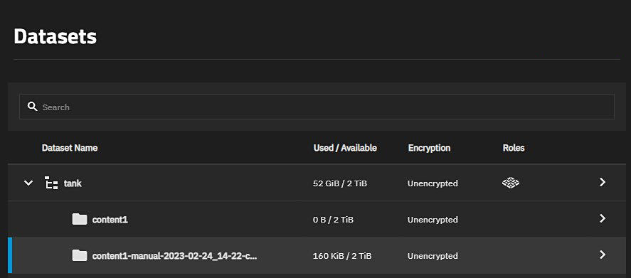 Datasets Listed with Clone