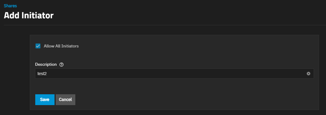 Edit Initiator Screen Edit Initiator Screen