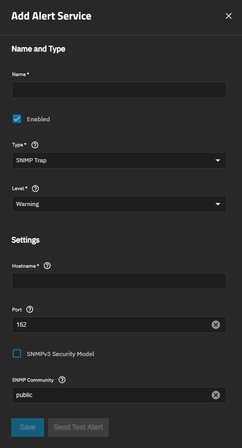 AddAlertServiceSNMPTrapScreen