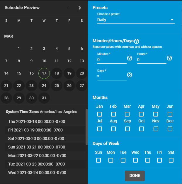 Tasks Advanced Scheduler Tasks Advanced Scheduler