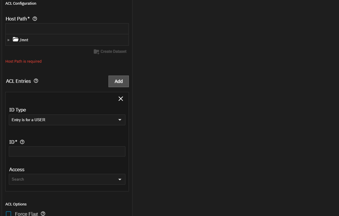 Enable ACL Settings Enable ACL Settings
