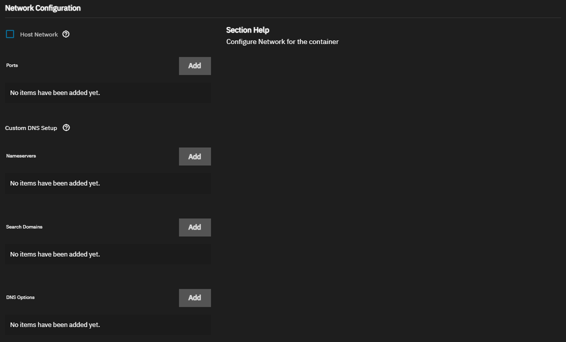 Network Configuration Settings Network Configuration Settings