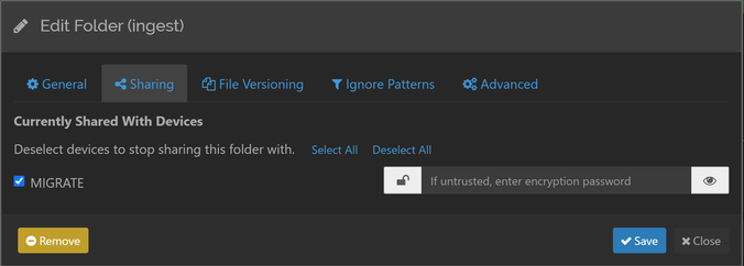 Edit Folder - Sharing Edit Folder - Sharing