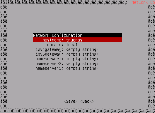 TrueNAS Console Setup Menu Edit Network Settings TrueNAS Console Setup Menu Edit Network Settings
