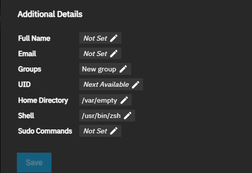 Additional Details Settings Additional Details Settings
