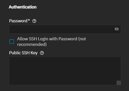 Authentication Settings Authentication Settings