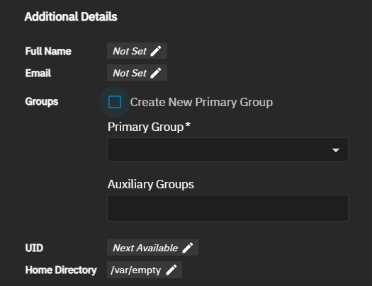 User Group Settings User Group Settings