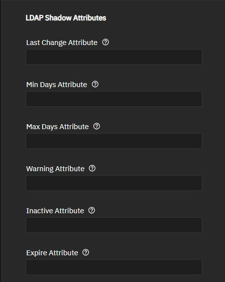 LDAP Shadow Attributes LDAP Shadow Attributes