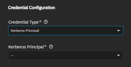 Credential Configuration Kerberos Principal Credential Configuration Kerberos Principal