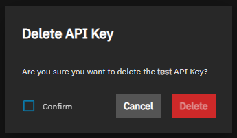 Delete API Key Delete API Key