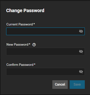 Change Password - Share and Readonly Admins Change Password - Share and Readonly Admins