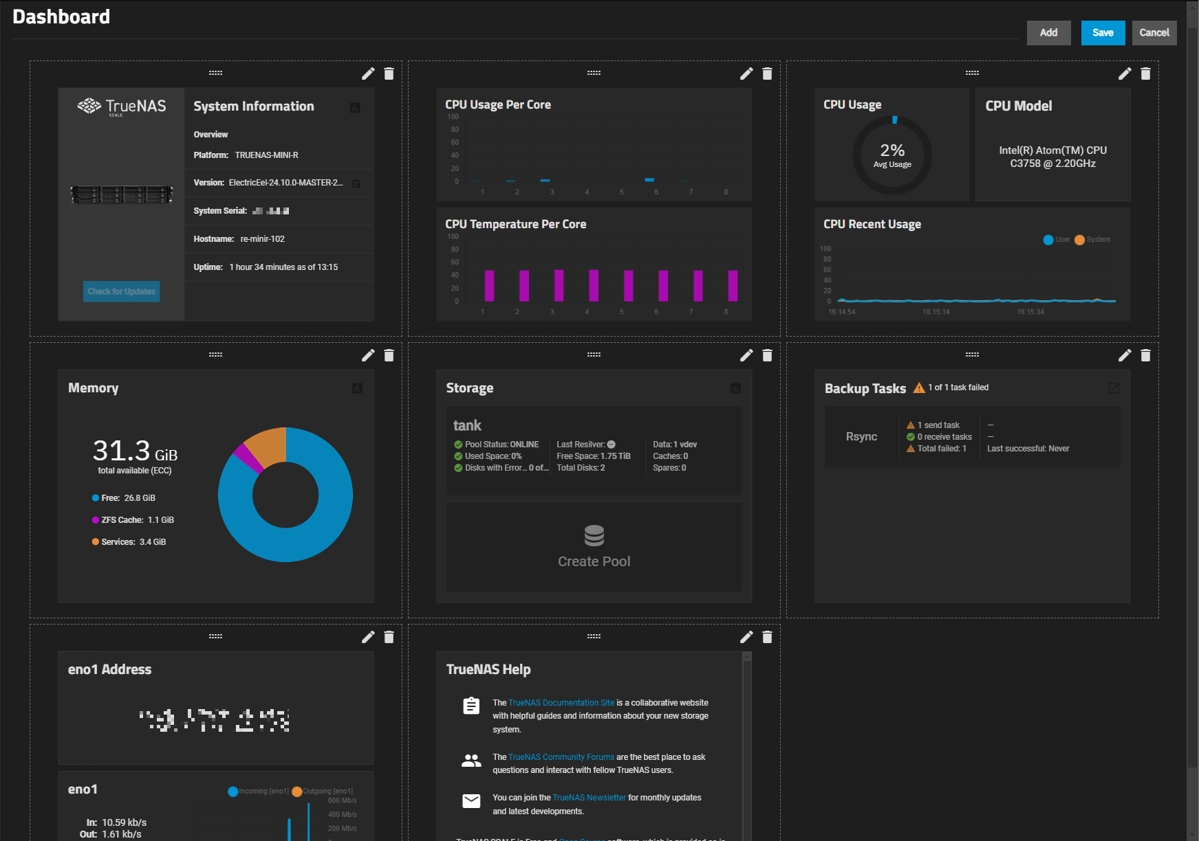 Dashboard in Configuration Mode Dashboard in Configuration Mode