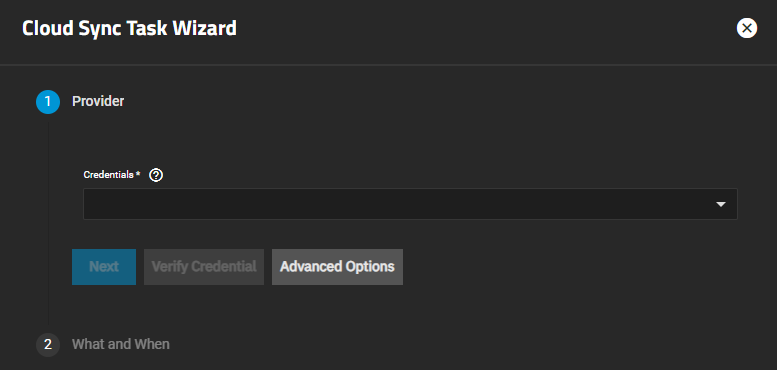 Cloud Sync Task Wizard Cloud Sync Task Wizard