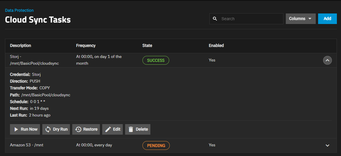 Cloud Sync Task Details Cloud Sync Task Details