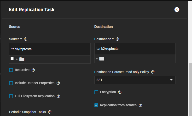 Edit Replication Task Include Dataset Properties Edit Replication Task Include Dataset Properties