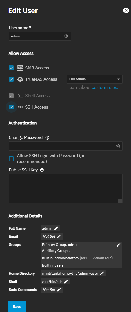 Adding SSH Settings Adding SSH Settings