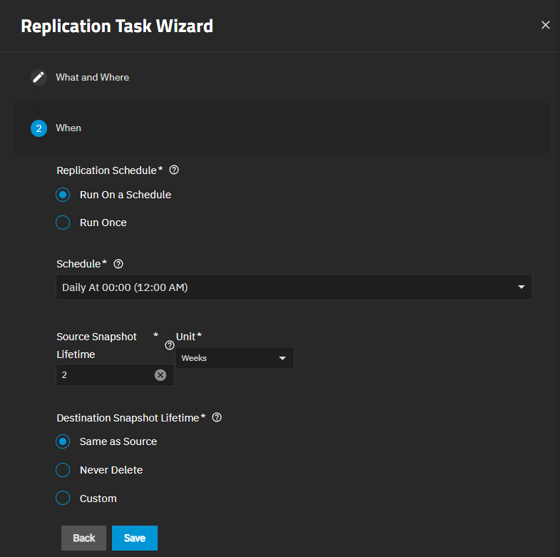 Add Replication Task When Run on Schedule Add Replication Task When Run on Schedule