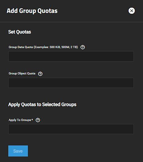 Set Group Quotas Set Group Quotas