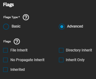 NFSv4 Advanced Flags Options NFSv4 Advanced Flags Options