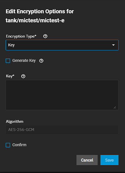 Edit Encryption Key Type Edit Encryption Key Type