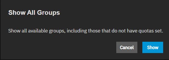 Show All Groups Dialog Show All Groups Dialog