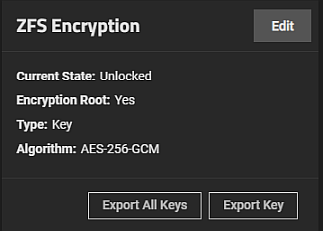 ZFS Encryption Widget Root Dataset ZFS Encryption Widget Root Dataset