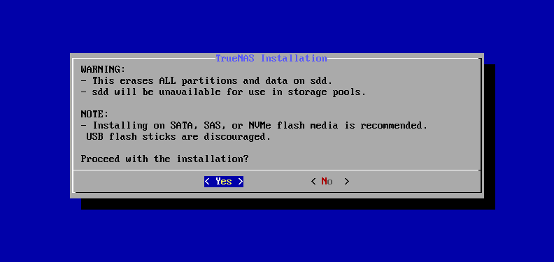 Install Warning Screen Install Warning Screen