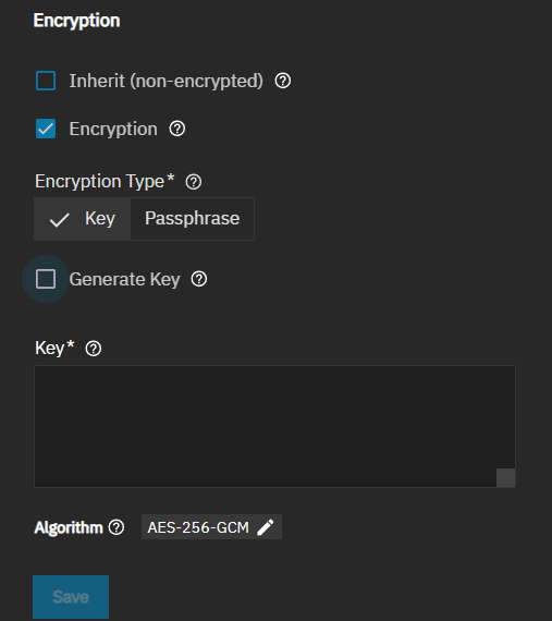 Add Zvol Key Encryption Add Zvol Key Encryption