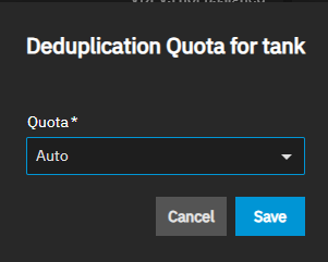 Deduplication Quota Dialog Deduplication Quota Dialog