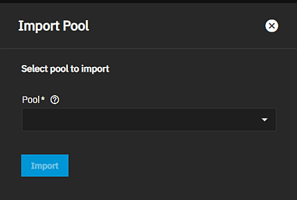 Import Pool Screen Import Pool Screen