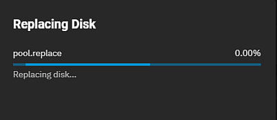 Replacing Disk Status Replacing Disk Status