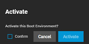 Activate Boot Environment Activate Boot Environment