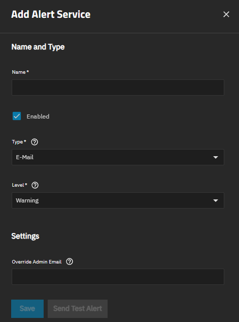 Add Email Alert Service AddAlertServiceEmailScreen