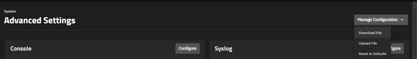 Download Configuration File Download Configuration File
