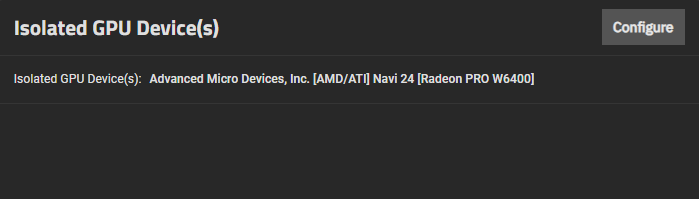 Isolated GPU Device Card Isolated GPU Device Card